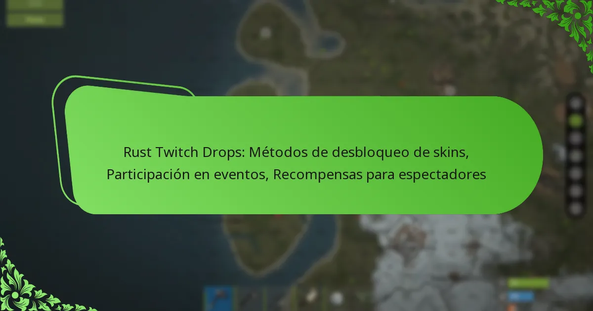Rust Twitch Drops: Métodos de desbloqueo de skins, Participación en eventos, Recompensas para espectadores