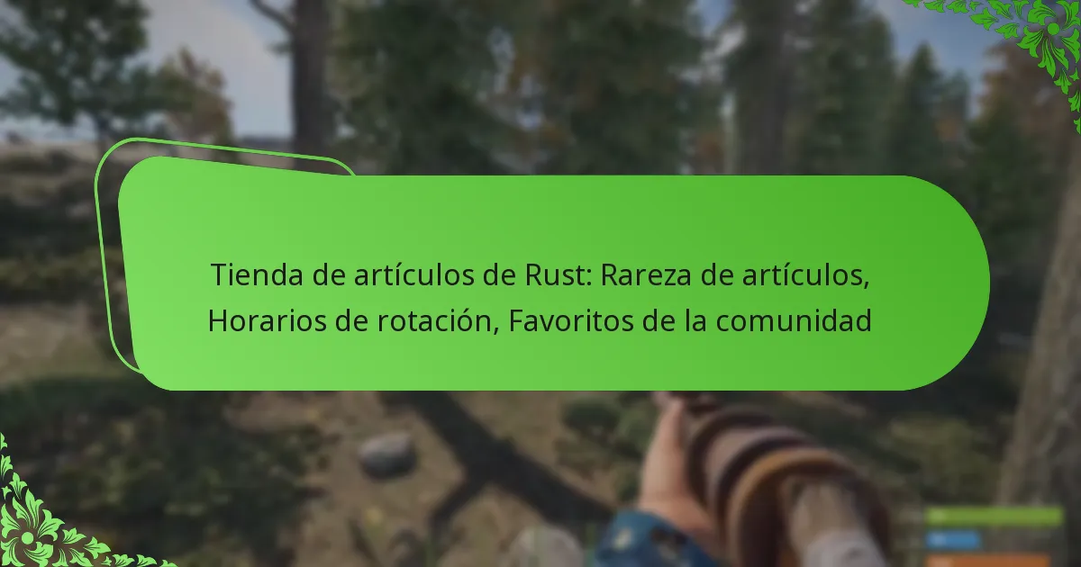 Tienda de artículos de Rust: Rareza de artículos, Horarios de rotación, Favoritos de la comunidad