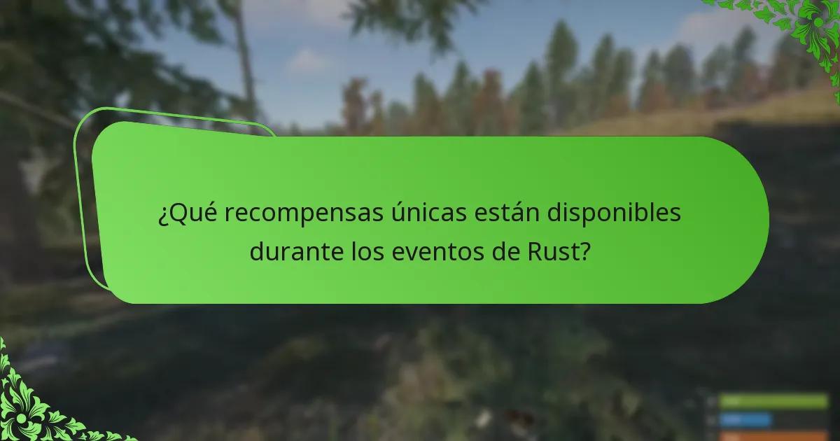 ¿Qué recompensas únicas están disponibles durante los eventos de Rust?